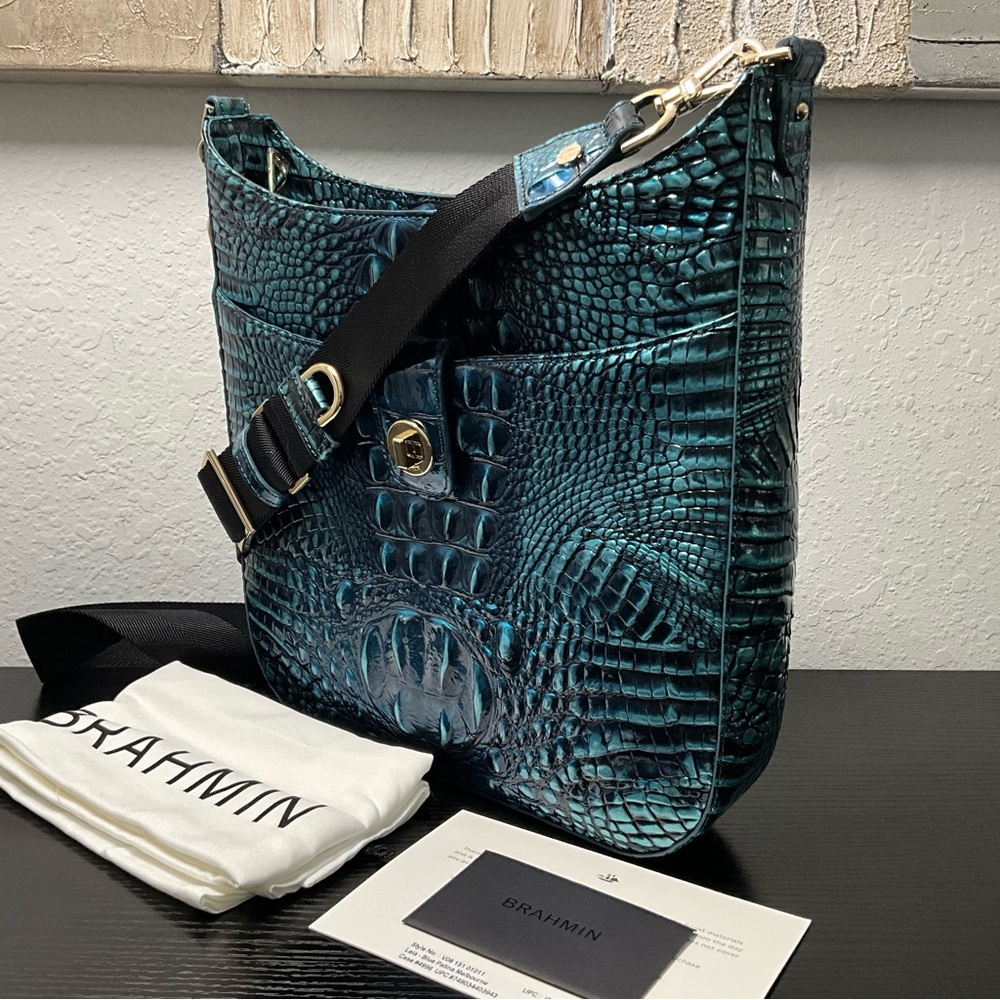 Brahmin Leia BLUE PATINA MELBOURNE W/Eye NWT - Picture 4 of 9